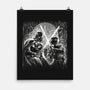 Father And Son Under The Rain-None-Matte-Poster-zascanauta