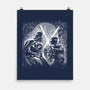 Father And Son Under The Rain-None-Matte-Poster-zascanauta