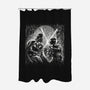 Father And Son Under The Rain-None-Polyester-Shower Curtain-zascanauta