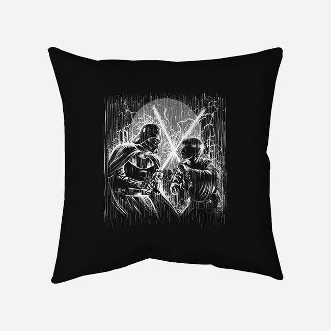 Father And Son Under The Rain-None-Removable Cover w Insert-Throw Pillow-zascanauta