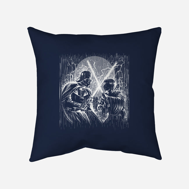 Father And Son Under The Rain-None-Removable Cover w Insert-Throw Pillow-zascanauta