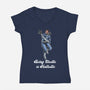 Elastic Fantastic-Womens-V-Neck-Tee-zascanauta