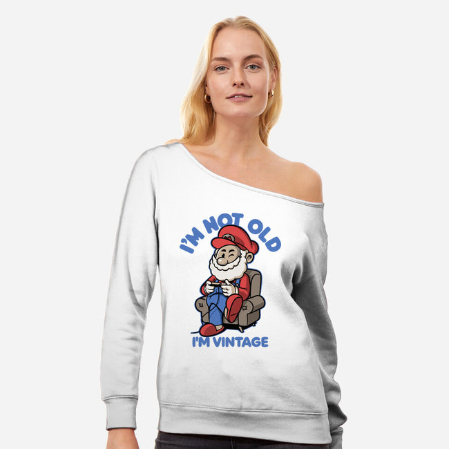 I Am Just Vintage-Womens-Off Shoulder-Sweatshirt-Popnotic