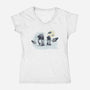 The Great Wave Of Snow-Womens-V-Neck-Tee-zascanauta