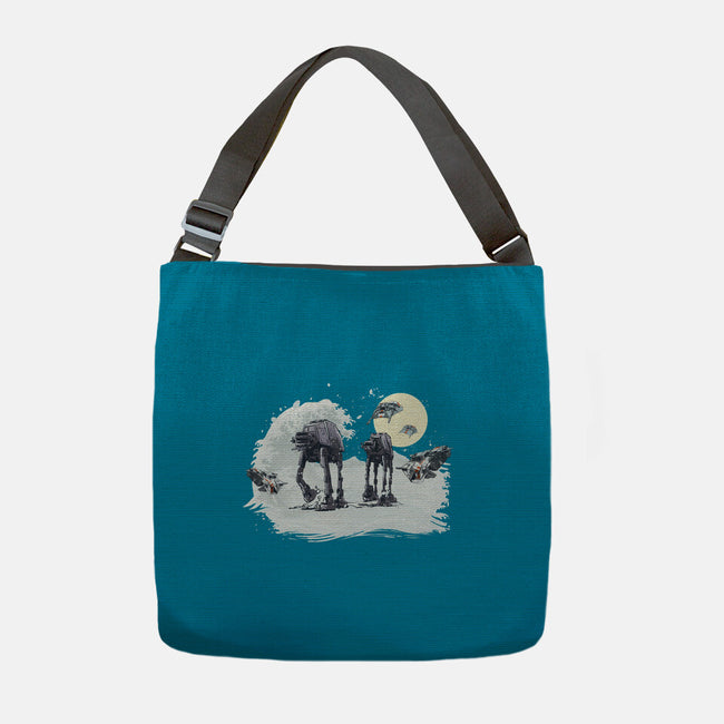 The Great Wave Of Snow-None-Adjustable Tote-Bag-zascanauta