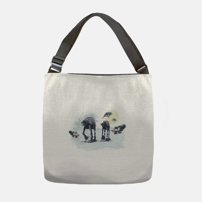 The Great Wave Of Snow-None-Adjustable Tote-Bag-zascanauta