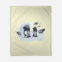 The Great Wave Of Snow-None-Fleece-Blanket-zascanauta