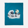 The Great Wave Of Snow-None-Fleece-Blanket-zascanauta