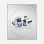 The Great Wave Of Snow-None-Fleece-Blanket-zascanauta