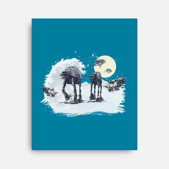The Great Wave Of Snow-None-Stretched-Canvas-zascanauta
