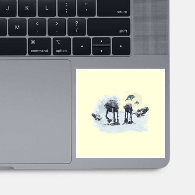 The Great Wave Of Snow-None-Glossy-Sticker-zascanauta