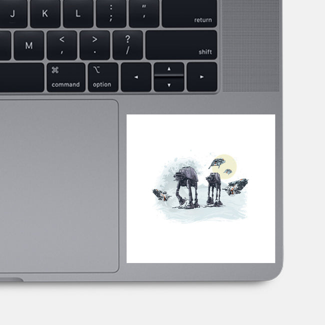 The Great Wave Of Snow-None-Glossy-Sticker-zascanauta