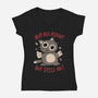 Not All Right But Still Ok-Womens-V-Neck-Tee-eduely