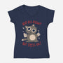 Not All Right But Still Ok-Womens-V-Neck-Tee-eduely