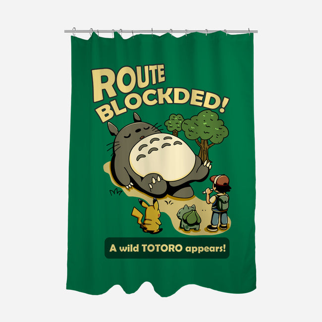 Route Blocked-None-Polyester-Shower Curtain-JamesQJO