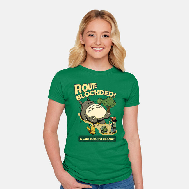 Route Blocked-Womens-Fitted-Tee-JamesQJO