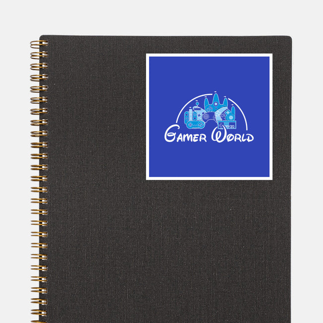 Gamer World-None-Glossy-Sticker-NMdesign