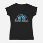 Gamer World-Womens-V-Neck-Tee-NMdesign