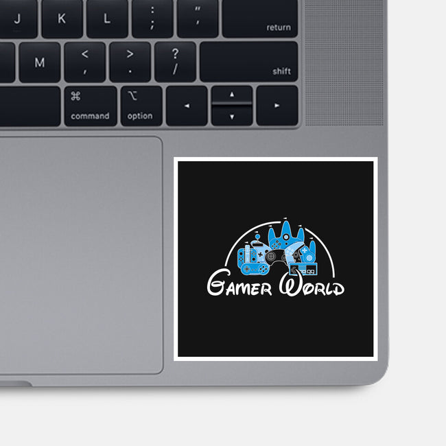 Gamer World-None-Glossy-Sticker-NMdesign