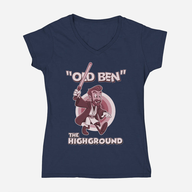 Old Ben-Womens-V-Neck-Tee-P1yu5h