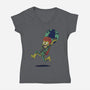 Take The Earth And Run-Womens-V-Neck-Tee-Popnotic