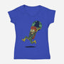 Take The Earth And Run-Womens-V-Neck-Tee-Popnotic