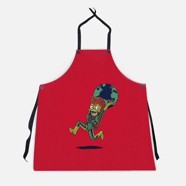 Take The Earth And Run-Unisex-Kitchen-Apron-Popnotic