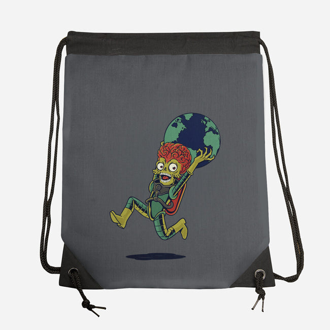 Take The Earth And Run-None-Drawstring-Bag-Popnotic