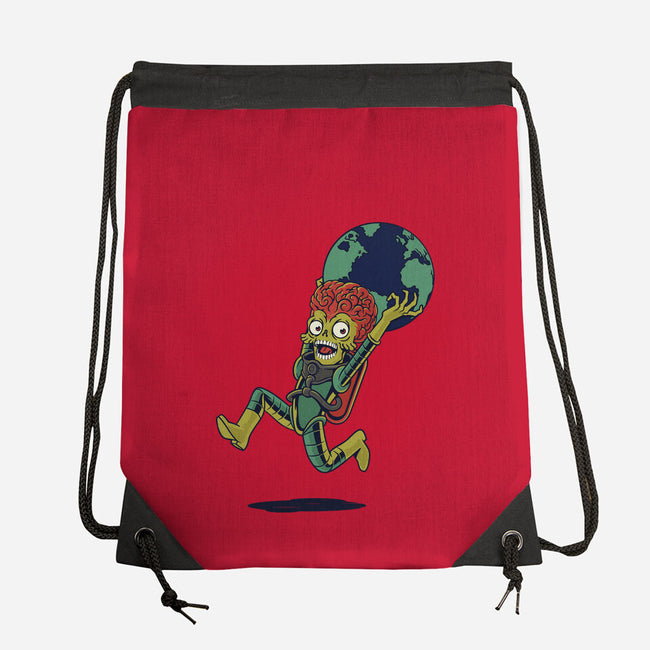 Take The Earth And Run-None-Drawstring-Bag-Popnotic