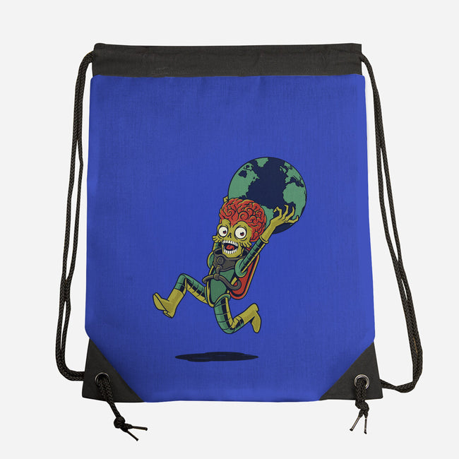 Take The Earth And Run-None-Drawstring-Bag-Popnotic