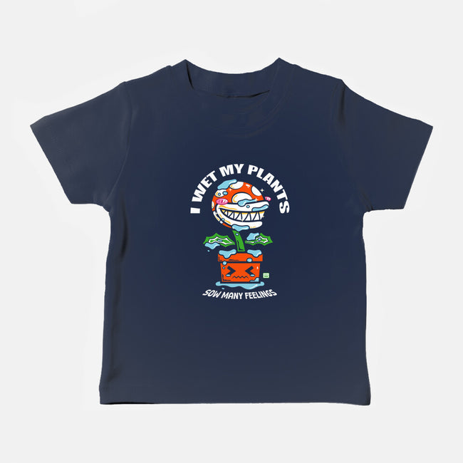 I Wet My Plants-Baby-Basic-Tee-krisren28
