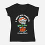 I Wet My Plants-Womens-V-Neck-Tee-krisren28