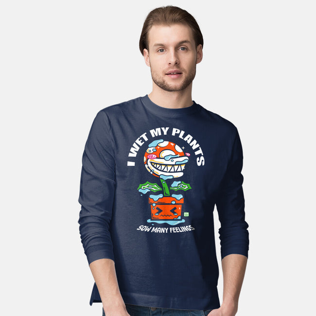 I Wet My Plants-Mens-Long Sleeved-Tee-krisren28
