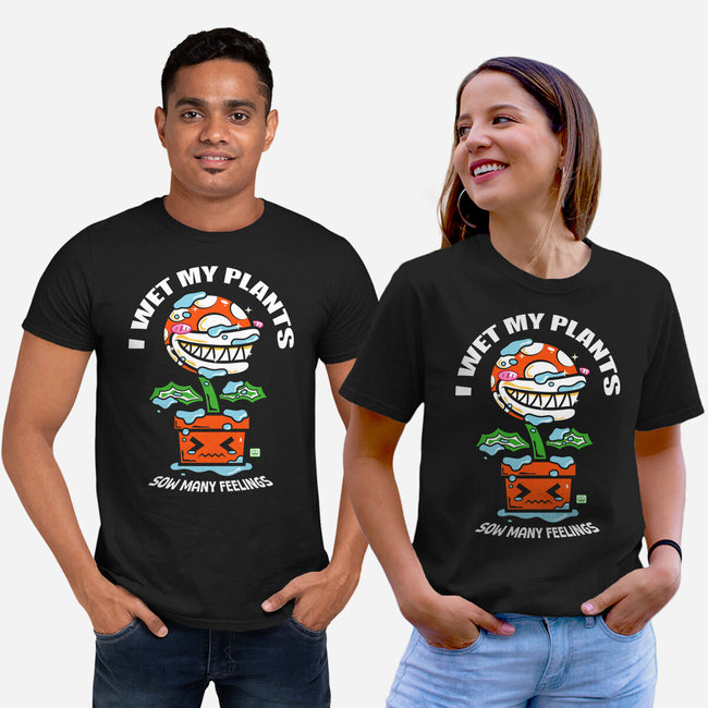 I Wet My Plants-Unisex-Basic-Tee-krisren28
