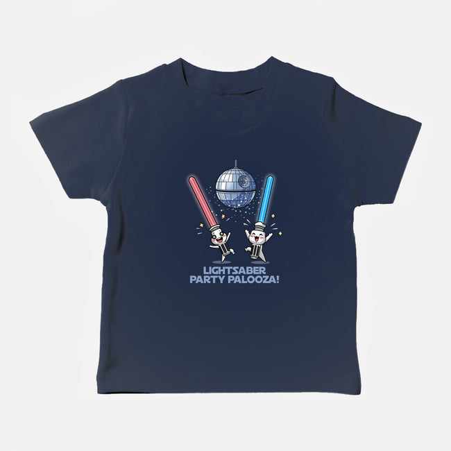 Lightsaber Party Palooza-Baby-Basic-Tee-Lorets