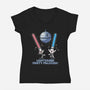 Lightsaber Party Palooza-Womens-V-Neck-Tee-Lorets
