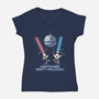 Lightsaber Party Palooza-Womens-V-Neck-Tee-Lorets