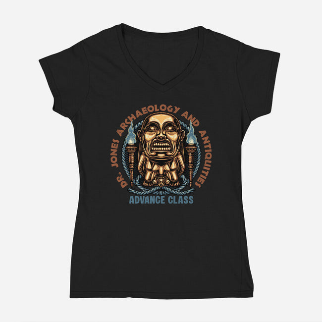 Archaeology And Antiquities-Womens-V-Neck-Tee-glitchygorilla