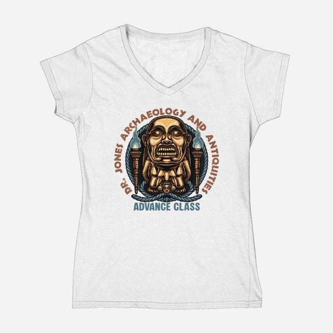 Archaeology And Antiquities-Womens-V-Neck-Tee-glitchygorilla