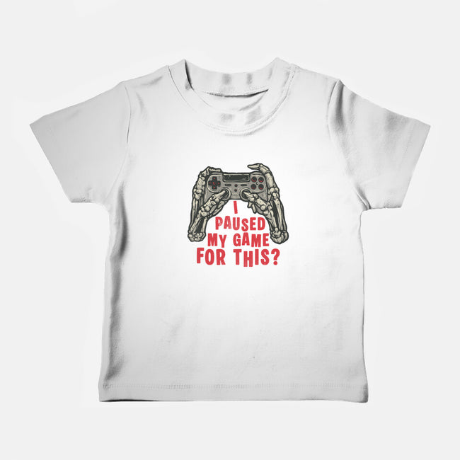 Game Pause-Baby-Basic-Tee-glitchygorilla