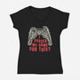 Game Pause-Womens-V-Neck-Tee-glitchygorilla