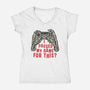 Game Pause-Womens-V-Neck-Tee-glitchygorilla