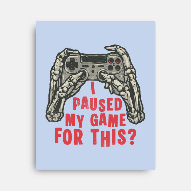 Game Pause-None-Stretched-Canvas-glitchygorilla
