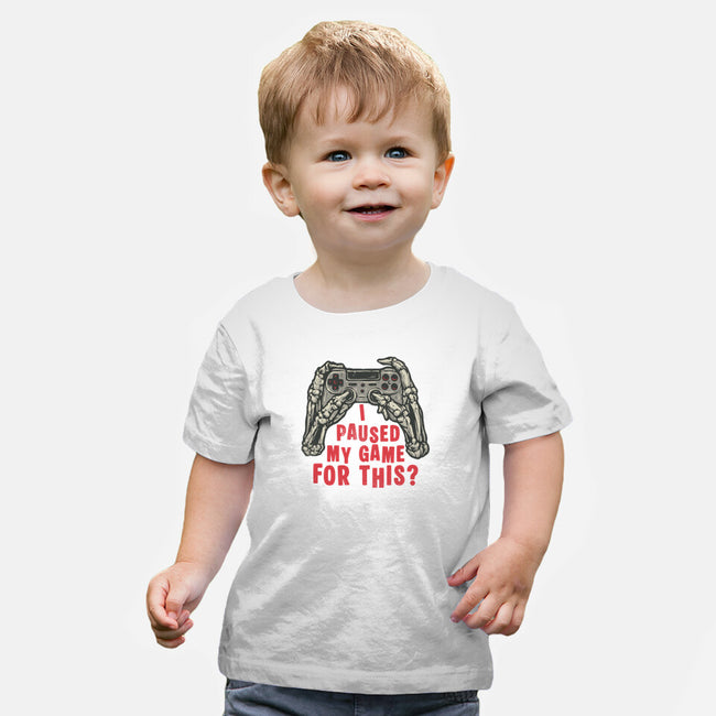 Game Pause-Baby-Basic-Tee-glitchygorilla