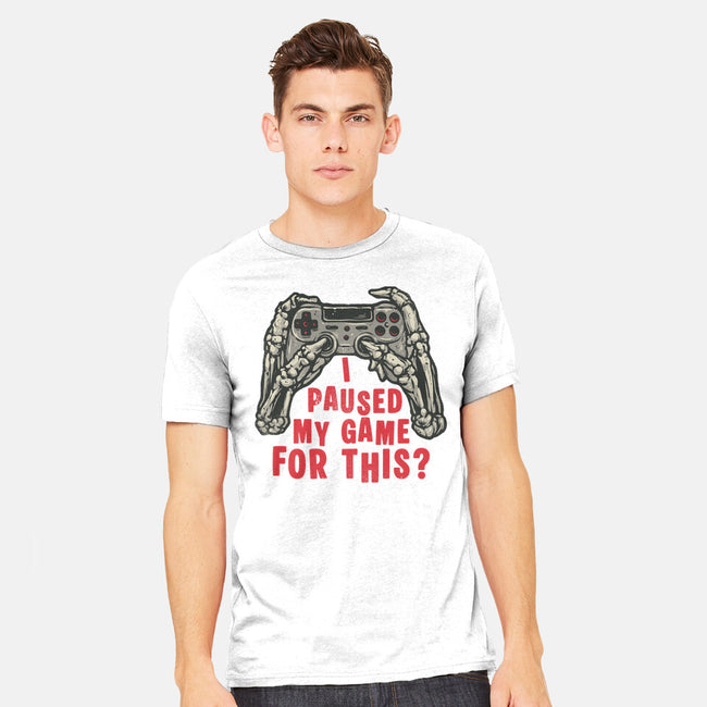 Game Pause-Mens-Heavyweight-Tee-glitchygorilla