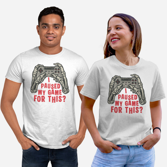 Game Pause-Unisex-Basic-Tee-glitchygorilla