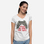 Game Pause-Womens-V-Neck-Tee-glitchygorilla
