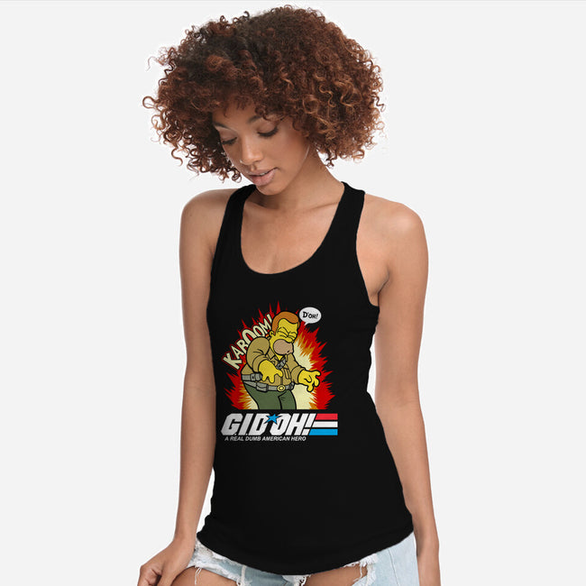 A Real Dumb American Hero-Womens-Racerback-Tank-Boggs Nicolas