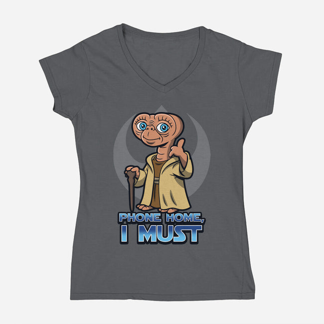 Master E.T.-Womens-V-Neck-Tee-Boggs Nicolas