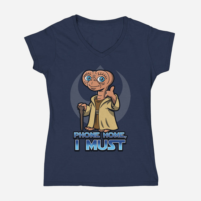 Master E.T.-Womens-V-Neck-Tee-Boggs Nicolas